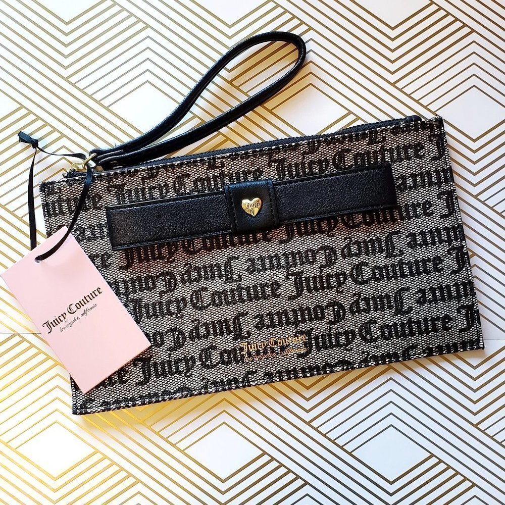 NEW Juicy Couture "Peek a Bow" Gothic Status Wristlet